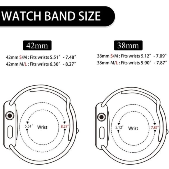 NEW BAND RED Sport Silicone For Apple Watch - Picture 3 of 3